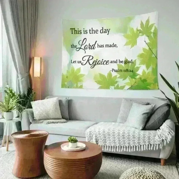 Religious Wall Tapestry Psalms 118:24 BNWOT - Picture 1 of 11